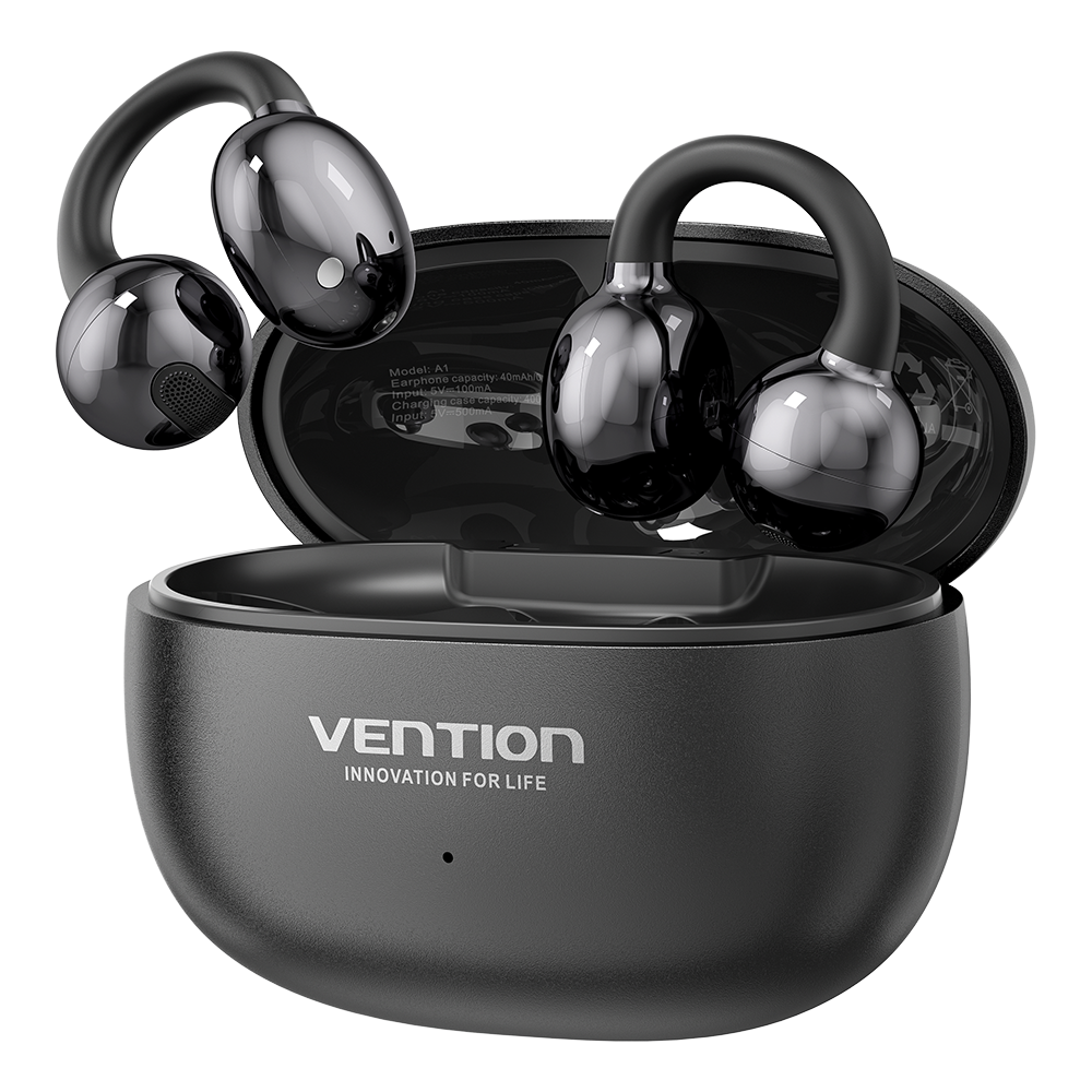 Vention ECHO CLIP A1 Open Ear (clips, fekete), fülhallgató