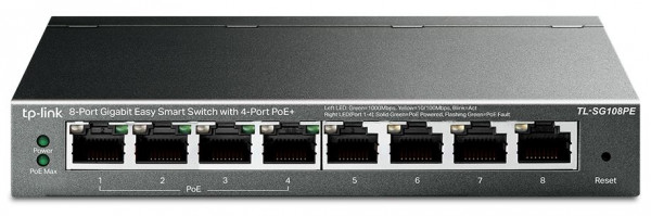 TP-LINK SWITCH TL-SG108PE 8-Port Gigabit Easy Smart