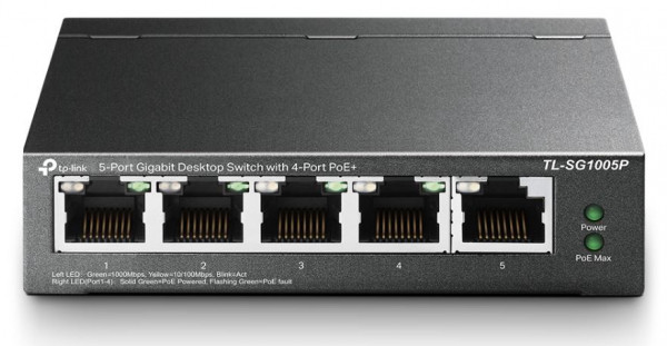 TP-LINK SWITCH TL-SG1005P 5-Port Gigabit Desktop