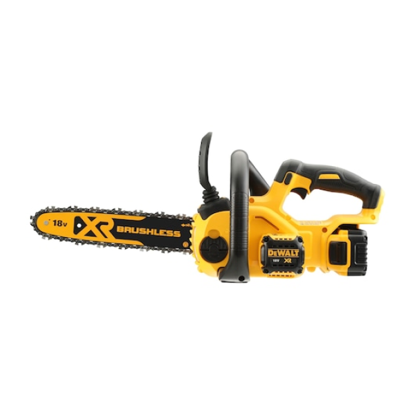 DEWALT Kompakt láncfűrész, 18V XR, 30cm, kefe nélküli, 1×5Ah akkuval és töltővel