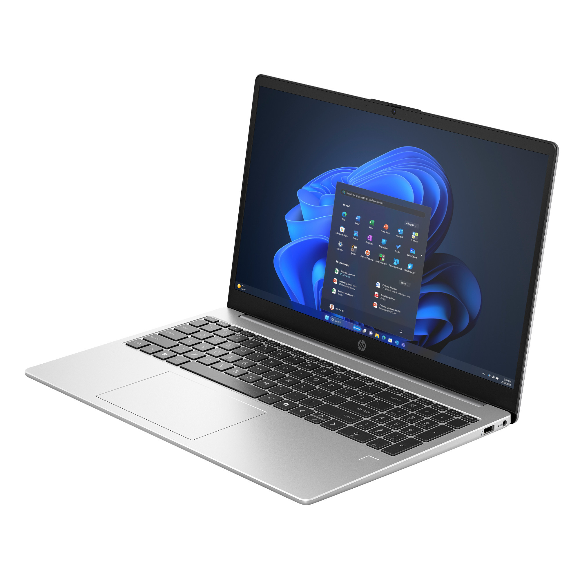 HP 255R G10, 15.6" FHD AG UWVA  300Nits, AMD Ryzen 3 7335U, 8GB, 512GB PCIe SSD, RadeonT 660M, Silver, DOS, 3 év garancia