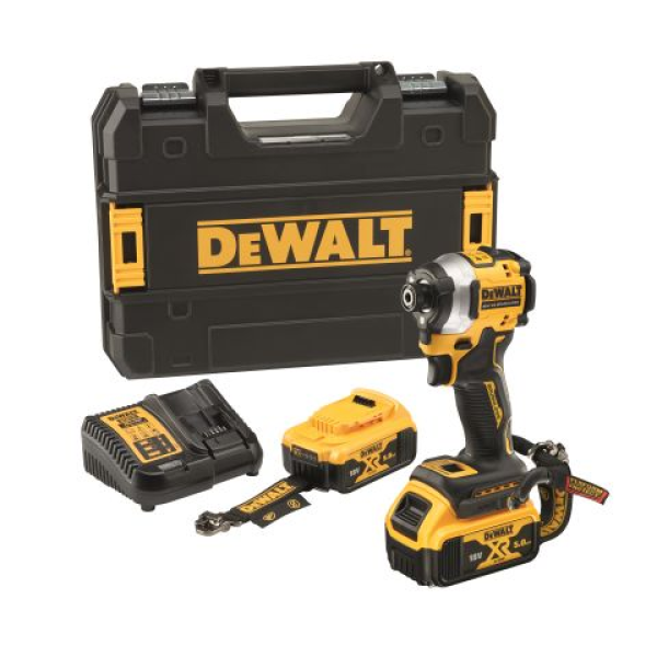 DEWALT Ütvecsavarozó 18V, XR, 2x5Ah, kofferben