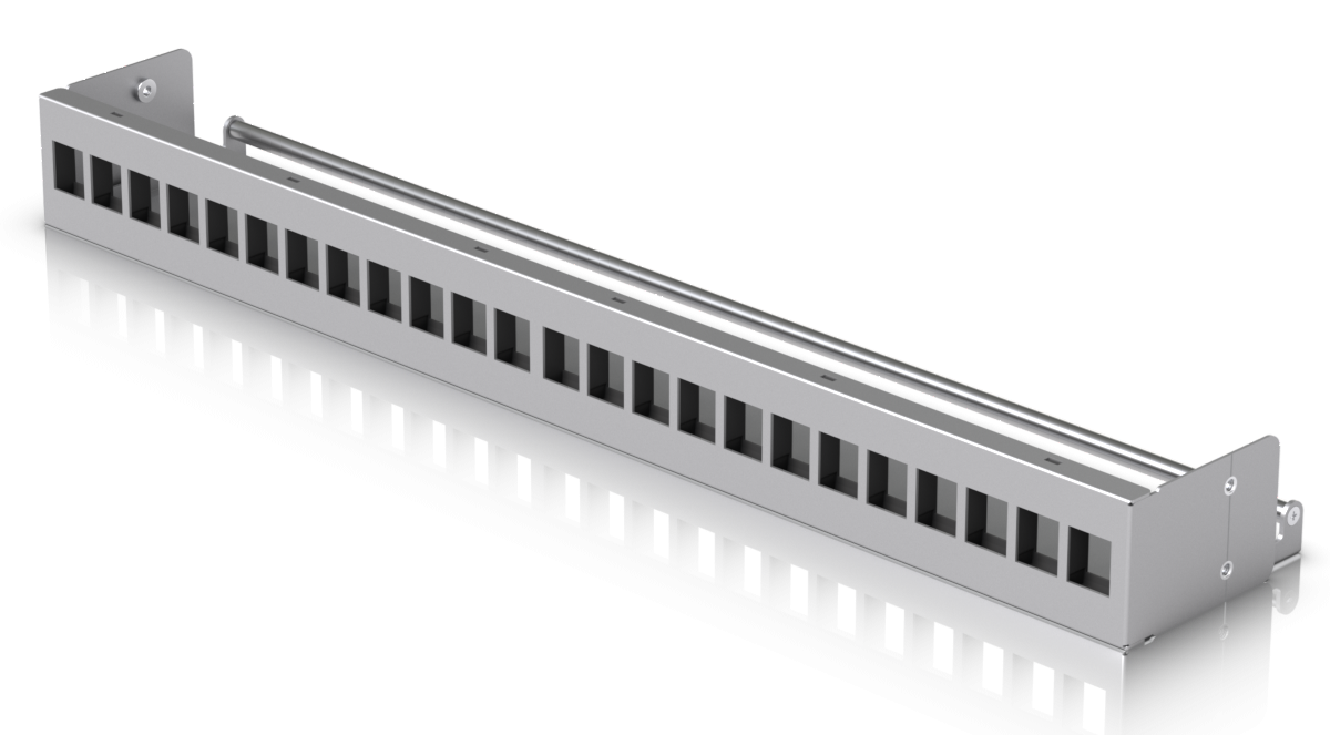 Ubiquiti UACC-RACK-PANEL-PATCH-BLANK-24 19" 1U moduláris ezüst színű üres patch panel