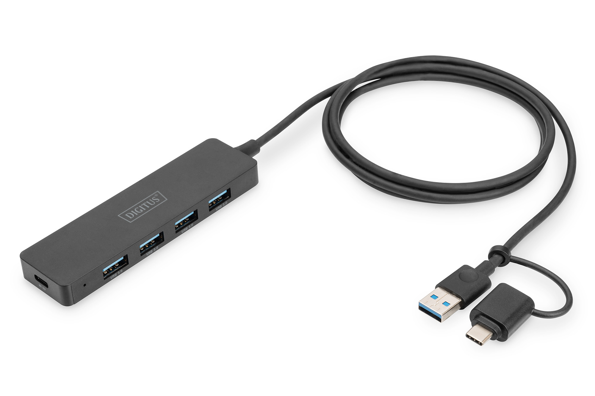 DIGITUS DA-70236 Superspeed 4 portos slim USB 3.0 HUB
