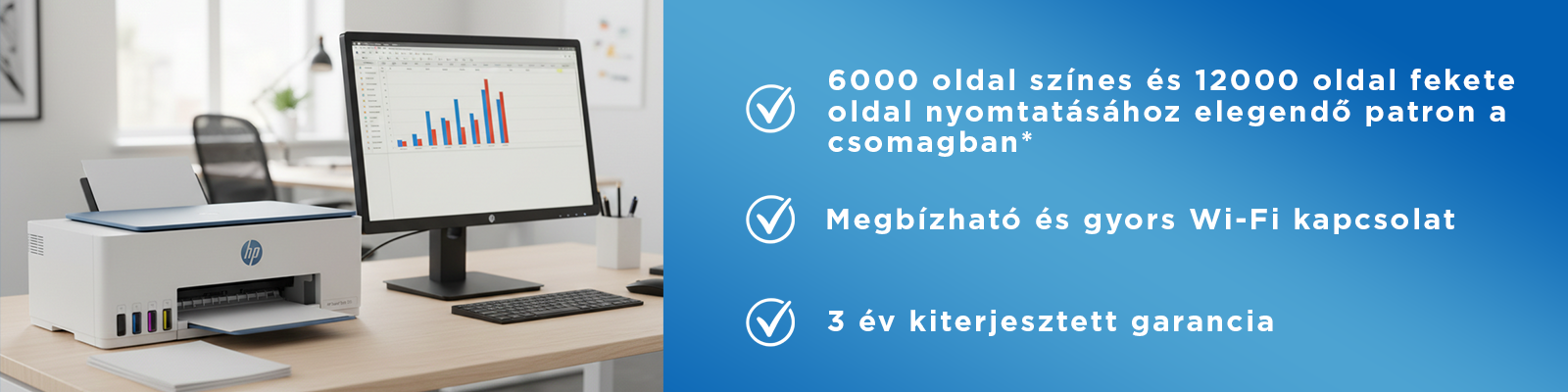 HP Smart Tank 585 A4 színes külső tintatartályos multifunkciós nyomtató 
 banner