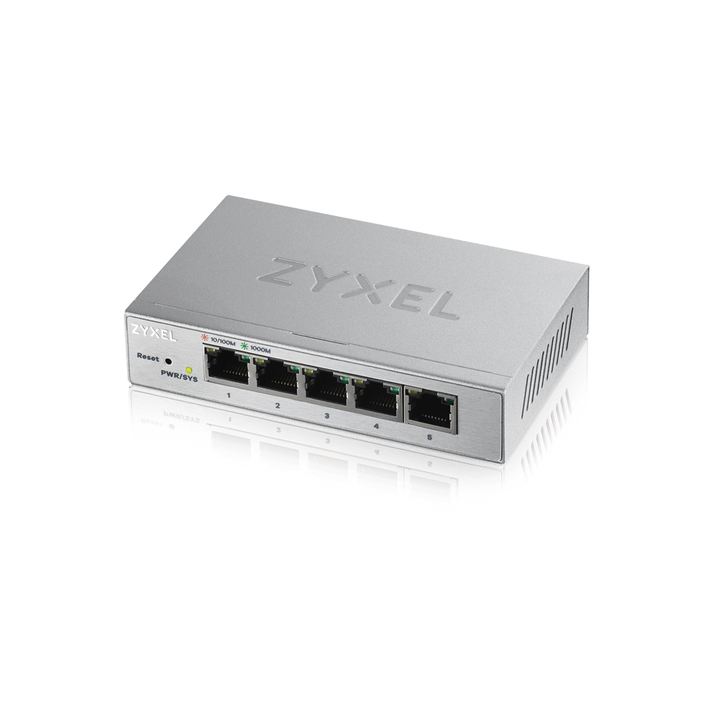 Zyxel GS1200-5-EU0101F 5xGbE LAN port web menedzselhető asztali Switch