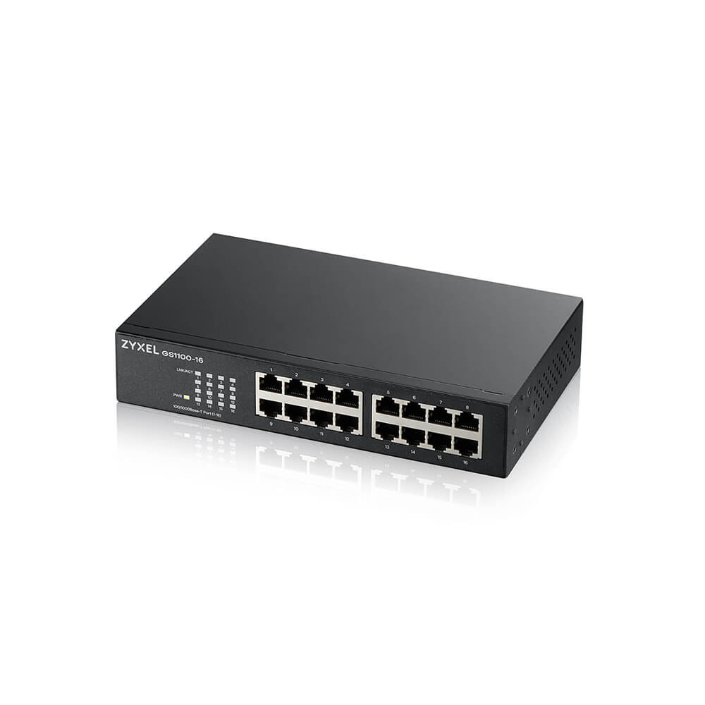 Zyxel GS1100-16-EU0103F v3 16xGbE LAN port nem menedzselhető Switch