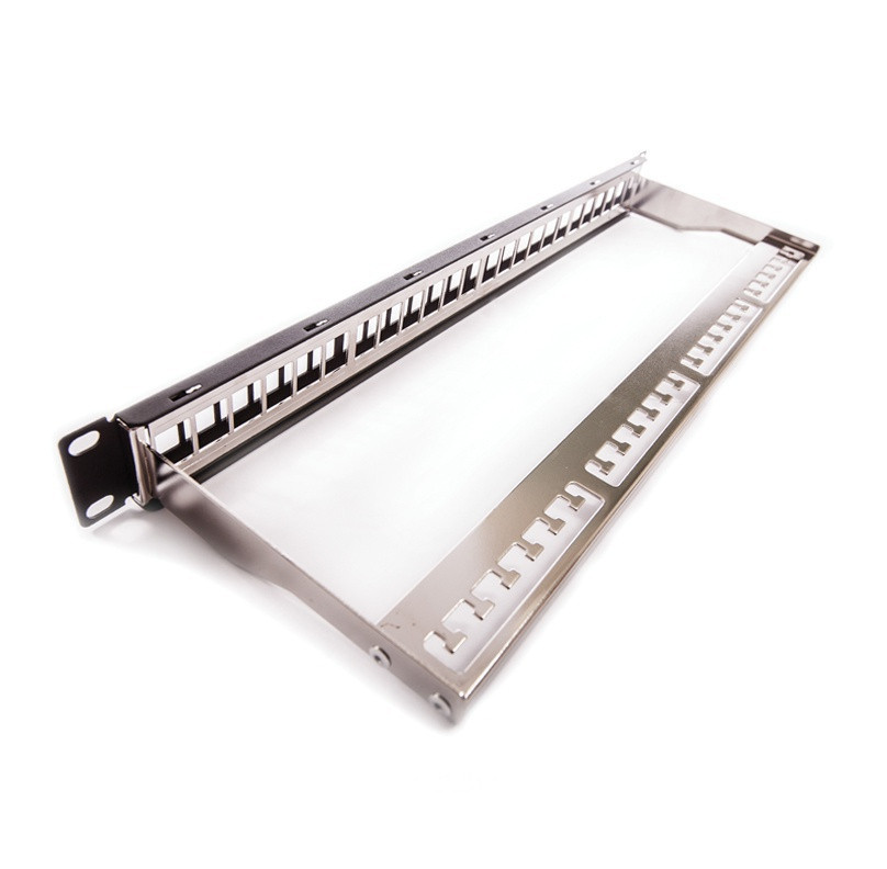 KELINE KEP-EMPTY-S 19 1U üres fekete patch panel 24 db keystone jack számára