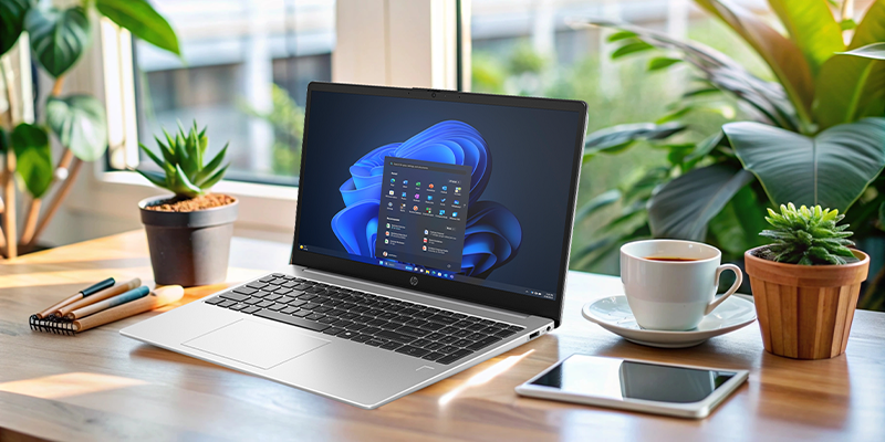 HP 250R G10 , 16GB RAM, 512GB SSD, Intel Core i5 120U, 300nit,  Win 11- ezüst Laptop banner