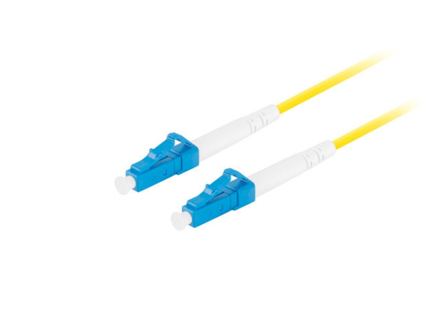 Lanberg FO-LULU-SS11-0010-YE Monomódusú OS2 LSZH 2xLC/UPC csatlakozóval szimpex optikai patch kábel 1m
