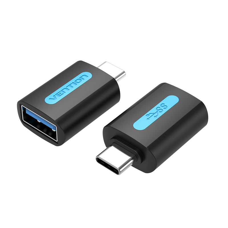 Vention USB-C/M -> USB-C 3.0/F, (OTG,fekete), adapter