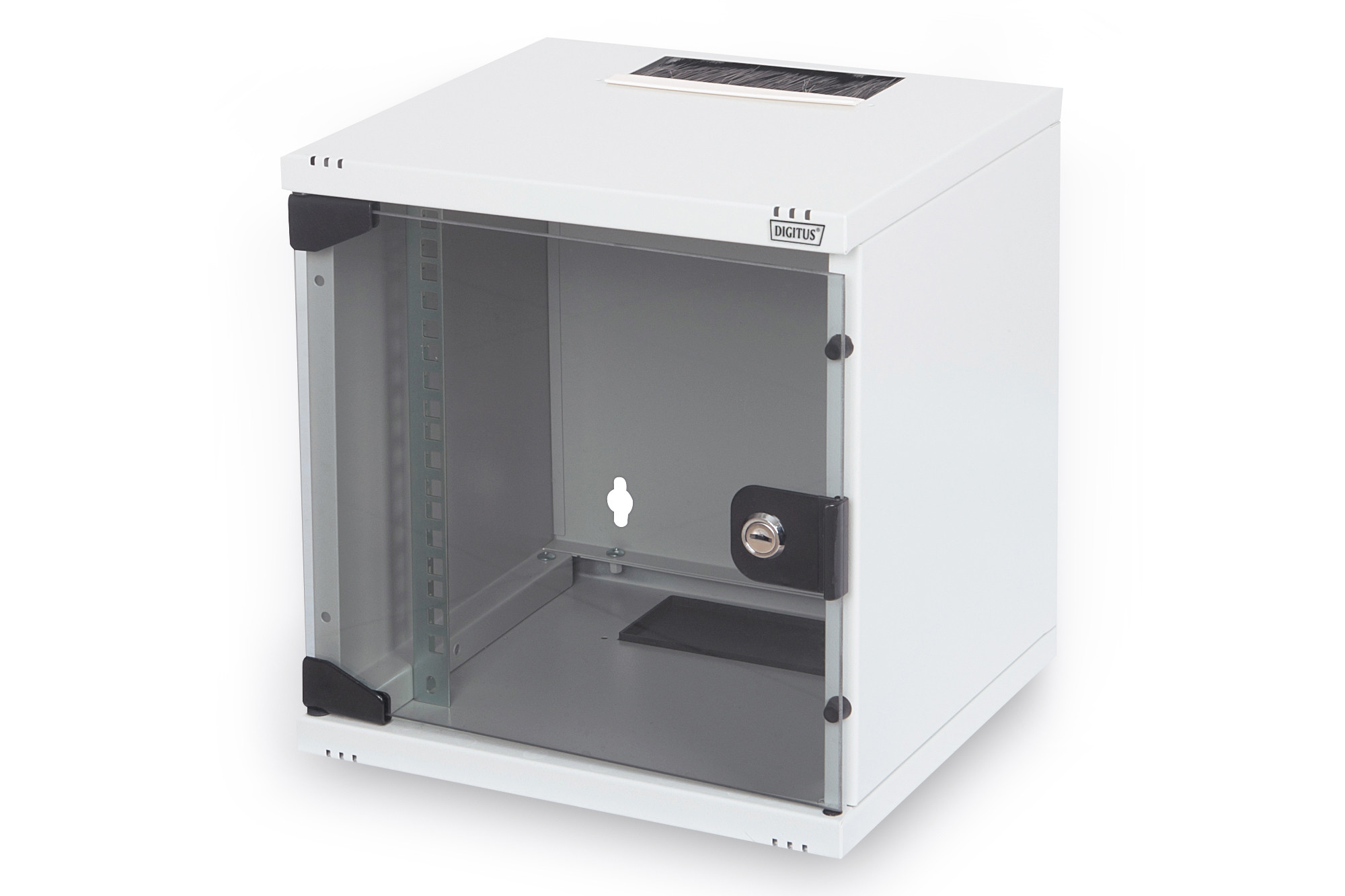 DIGITUS DN-10-05U-1 10" 6U 330x312x300mm üvegajtós szürke fali rack szekrény