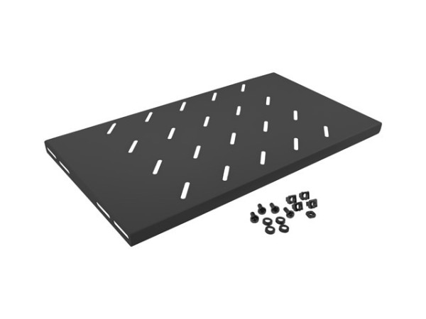 Lanberg AK-1001-B 19" 1U MÉLY:270mm MAX:120kg 4 ponton rögzíthető fix fekete rack tálca