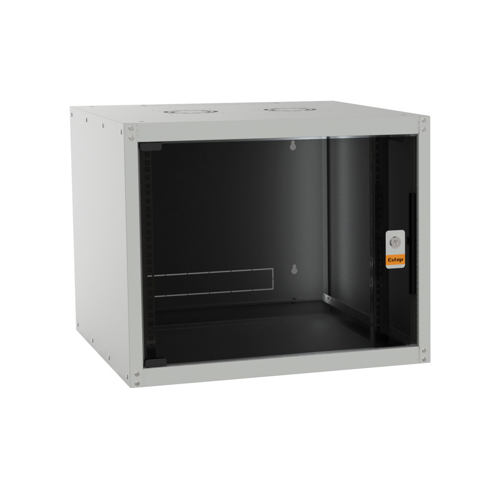 Legrand EVO12U6045 Evoline 19" 12U SZÉL:600 MÉLY:450 MAG:626 MAX:65kg üvegajtós szürke fali rack szekrény
