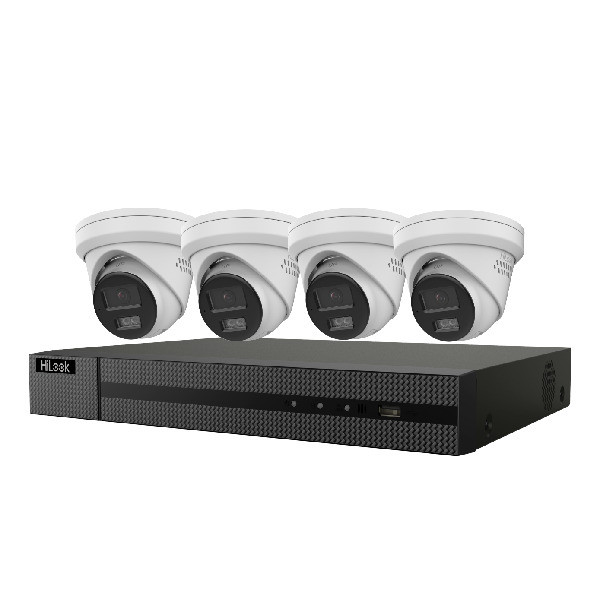 HiLook DS-J142I(STD)/IK28P-460T/HIK EU IP kamera szett, 4x6MP turret kamerával, beépített 2TB HDD-vel
