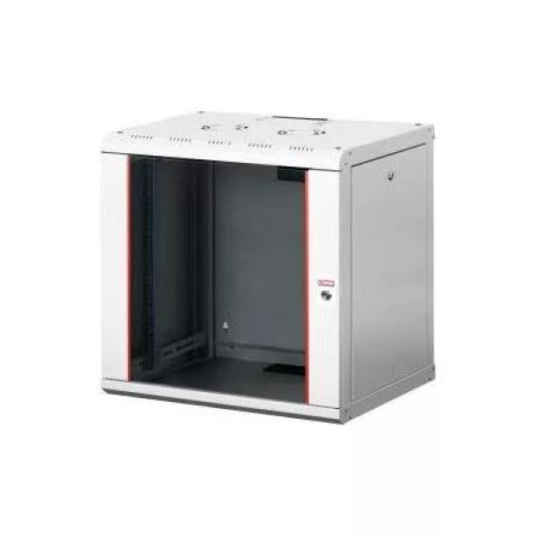Lande LN-PR12U6060-LG PROline 19" 12U 600x600mm üvegajtós szürke fali rack szekrény