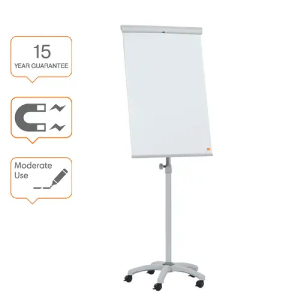 Nobo Essential mobil fehértábla és flipchart állvány, fehér