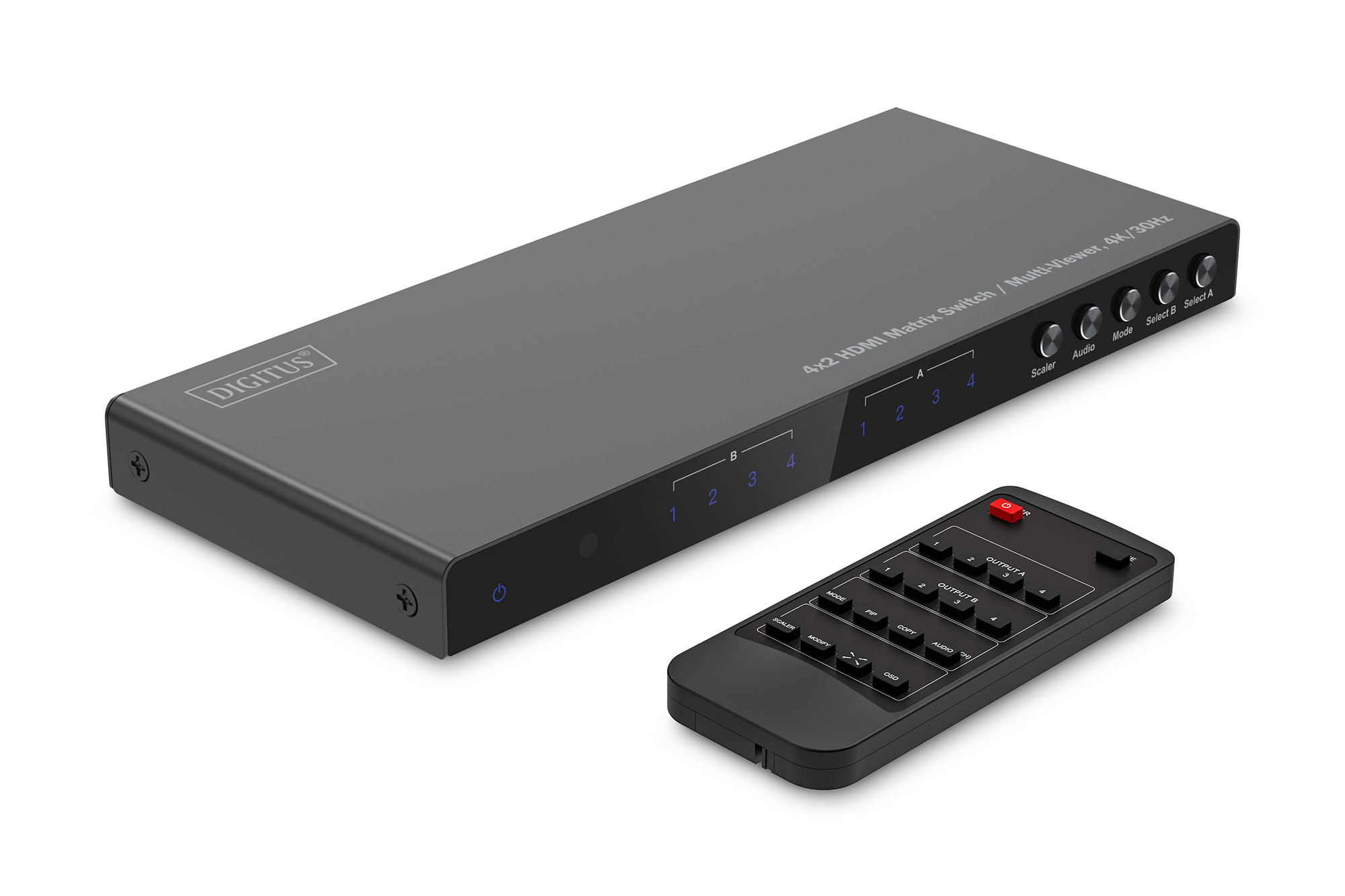 DIGITUS DS-55345 UHD 4K 30Hz 4x2 HDMI Multi Viewer Matrix Switch