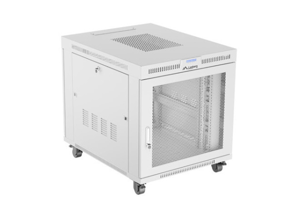 Lanberg FF01-8015-23SL 19" 15U SZÉL:800mm MÉLY:1000mm MAG:928mm lapraszerelt LCD hálós fémajtós szürke szerver szekrény