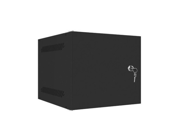 Lanberg WF10-2304-00B 10" 4U SZÉL:280mm MÉLY:310mm MAG:247mm lapraszerelt fémajtós fekete fali rack szekrény