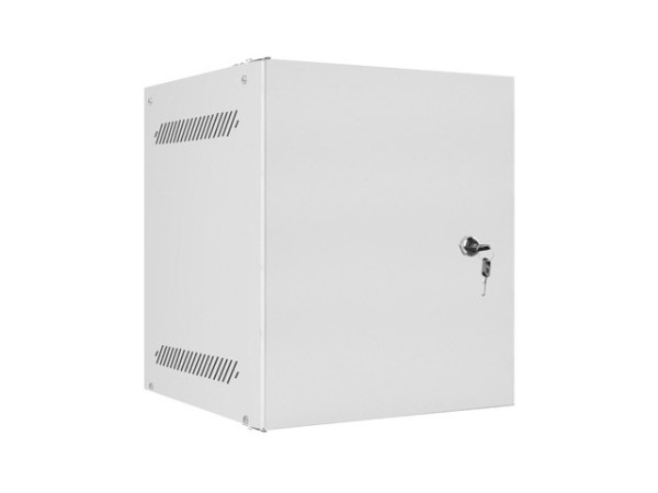 Lanberg WF10-2306-00S 10" 6U SZÉL:280mm MÉLY:310mm MAG:336mm lapraszerelt fémajtós szürke fali rack szekrény