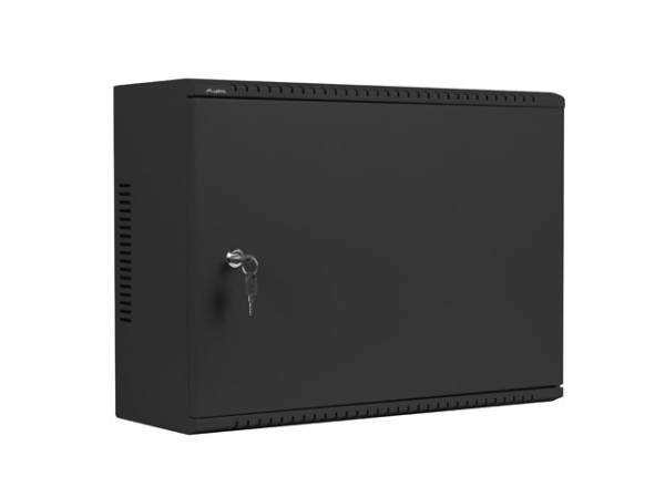 Lanberg WAF1-5203-04-00B 19" 4U+3U SZÉL:540mm MÉLY:200mm MAG:400mm fémajtós fekete fali rack szekrény