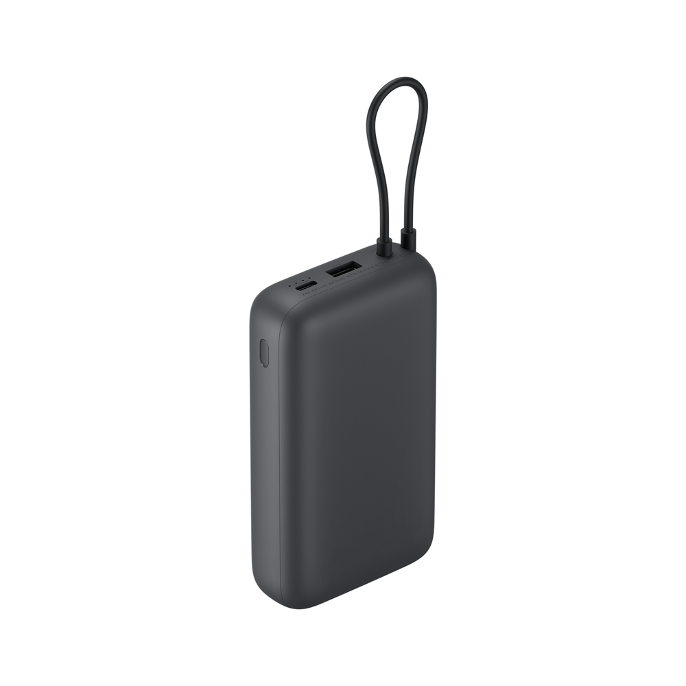Xiaomi Power Bank 20000mAh beépített kábellel sötétszürke