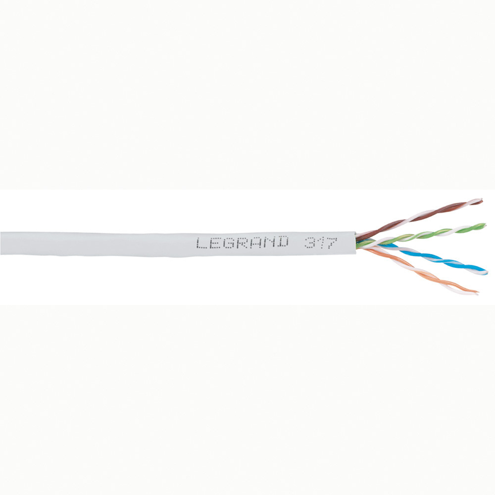 Legrand 032751 Cat.5e U/UTP árnyékolatlan PVC AWG24 Eca szürke 305m kartondoboz réz fali kábel