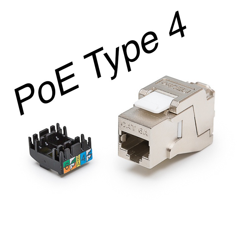 KELINE KEJ-C6A-S-10G Cat.6A 10Gigabit PoE Type 4 árnyékolt Keystone Jack