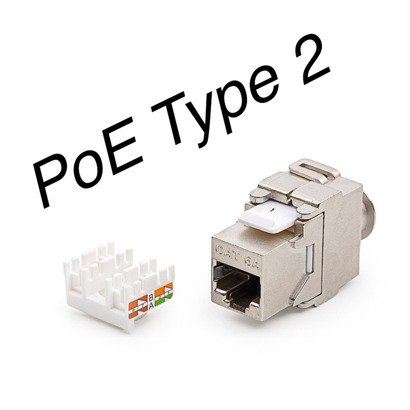 KELINE KEJ-CEA-S-10G Cat.6A 10Gigabit PoE Type 2 árnyékolt Keystone Jack