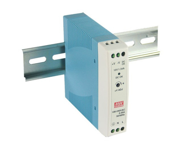 MEAN WELL MDR-20-12 12V 1,67A 20W DIN sínre szerelhető tápegység