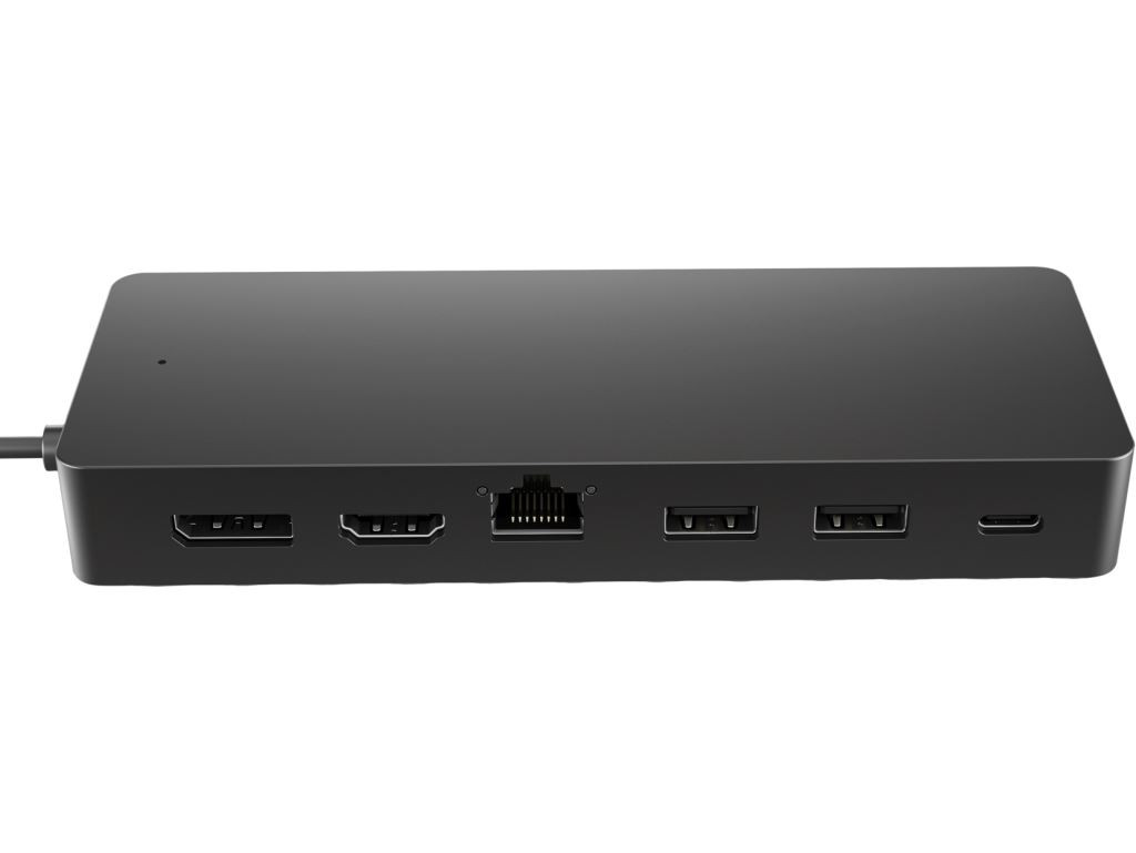 HP dokkoló - Univerzális USB-C multiport hub (2x USB-A 3.2, 1xUSB-C, 1xHDMI 2.0, 1xDP 1.2, USB-C 65W, RJ45, tápegység nélkül) 50H55UT
