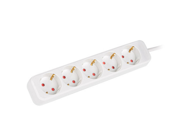 Lanberg PS0-05F-0300-W 5x Schuko aljzat 10A 3m fehér elosztósor