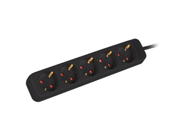 Lanberg PS0-05F-0150-BK 5x Schuko aljzat 10A 1.5m fekete elosztósor
