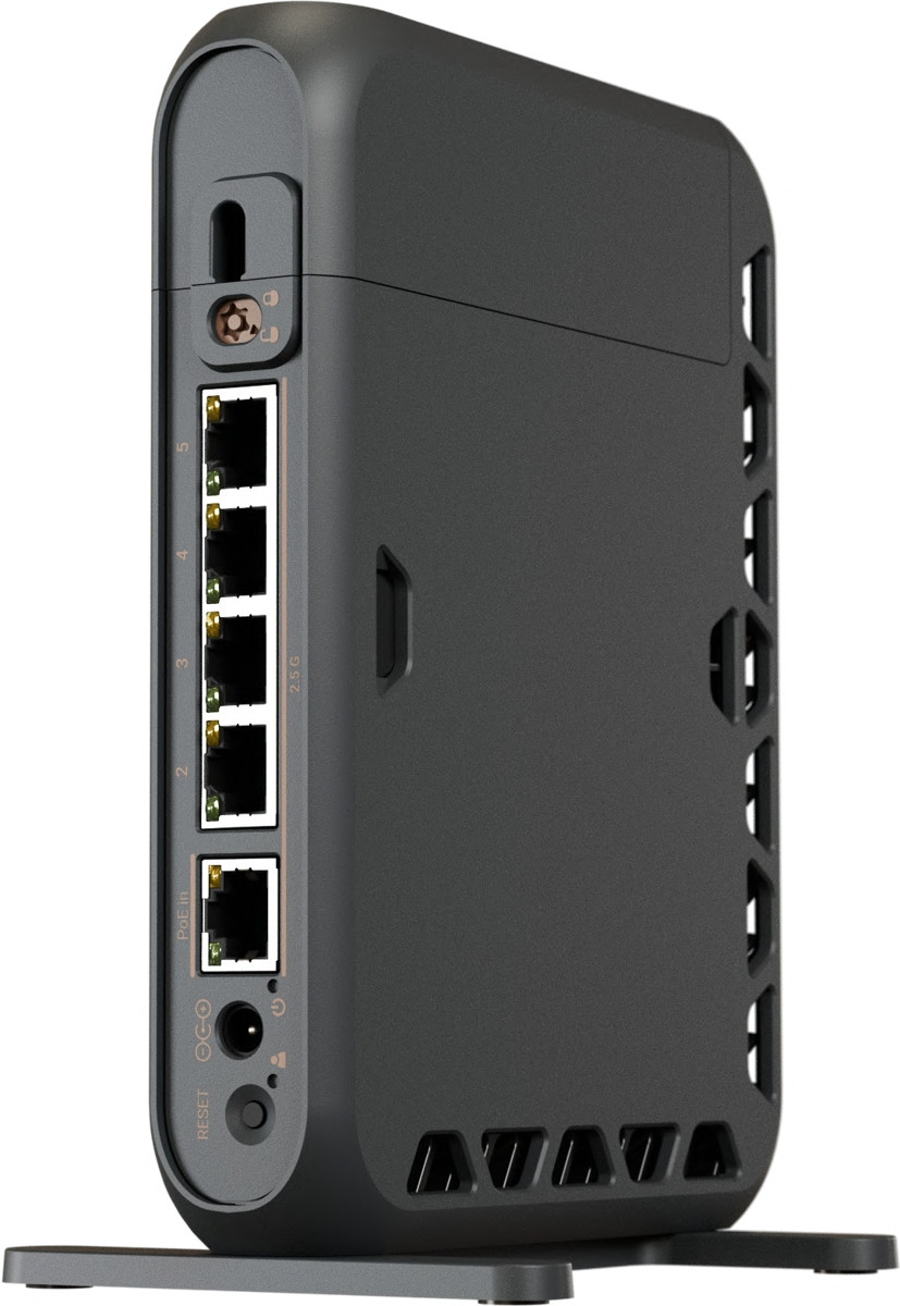 MikroTik MA53UG+HbeH hAP be3 L6 5x 2.5GbE LAN port 1x PoE-In 802.11be Wi-Fi 7 Tri-band Vezeték nélküli router