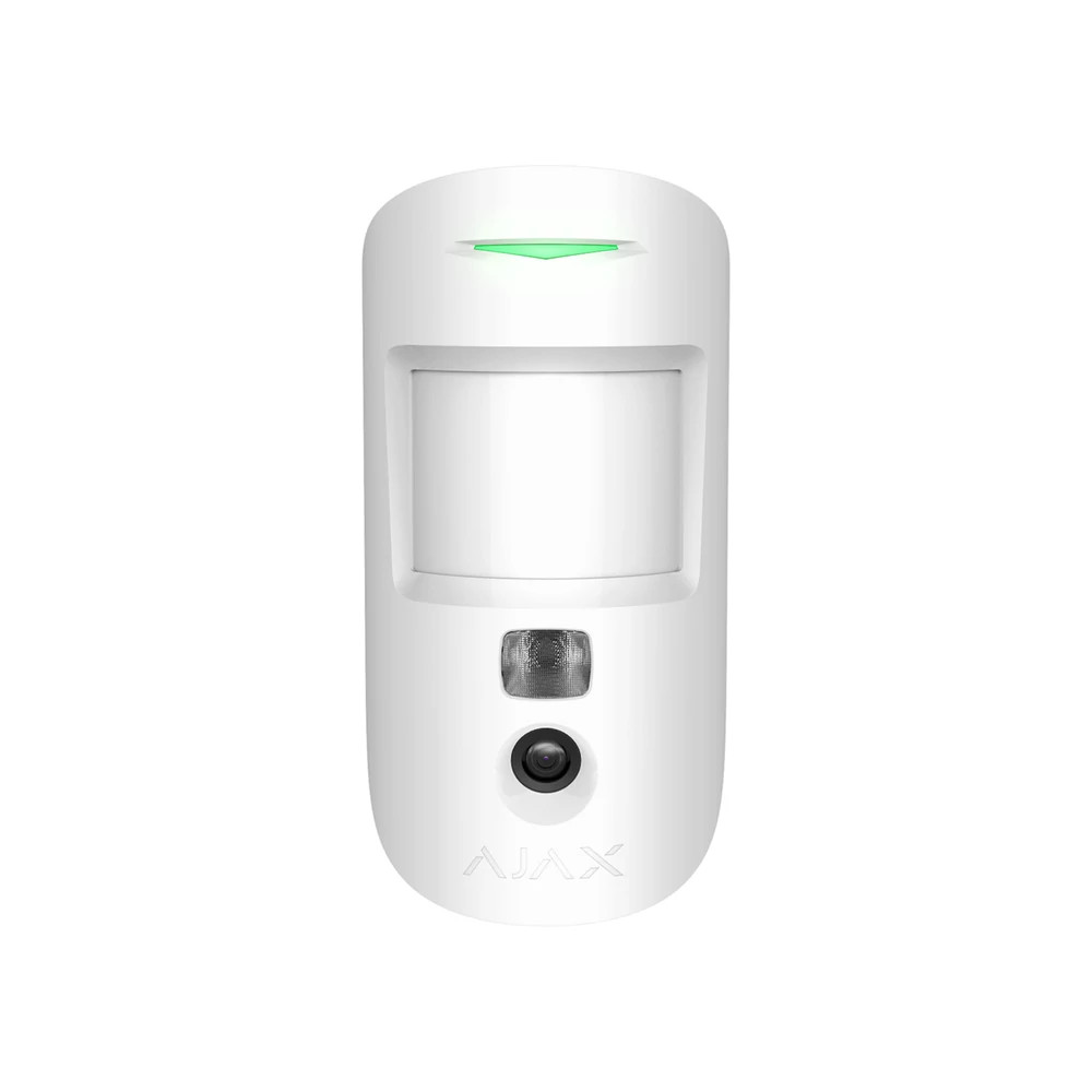 Ajax MotionCam-HDR-PhOD-White vezetéknélküli MotionCam PIR mozgásérzékelő PhOD beépített kamerával, HDR, kép felhasználói igényre, fehér