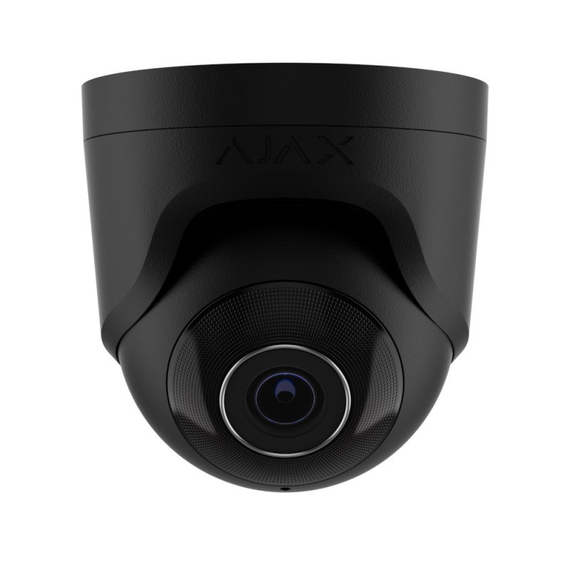 Ajax TurretCam-5MP-Black-2,8mm kültéri, 5MP, fix 2,8mm, IR35m, H265, JetSparrow, Mikrofon, fekete IP turret kamera