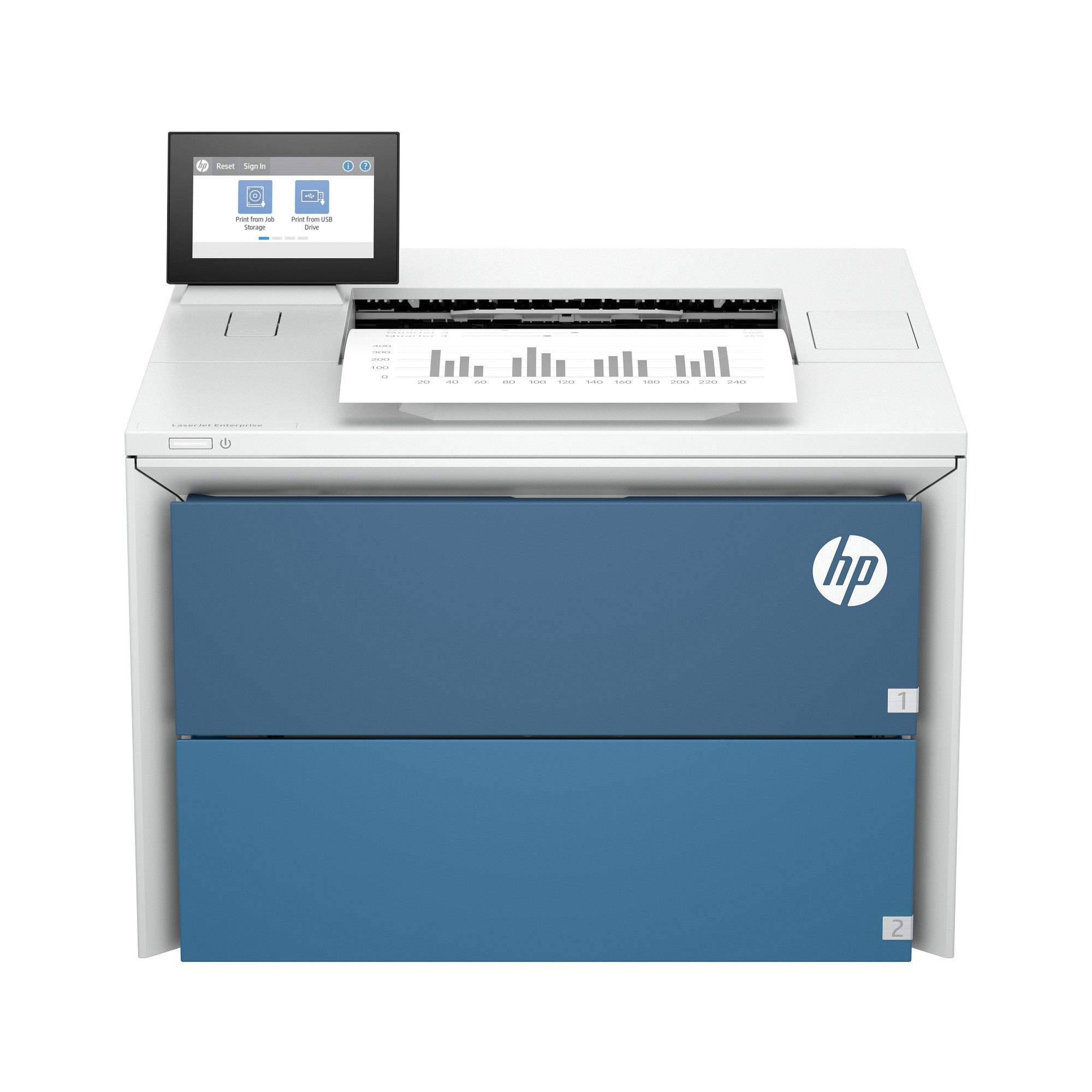HP LaserJet Enterprise 5502dn mono lézer egyfunkciós nyomtató (LJ M507dn utódja)