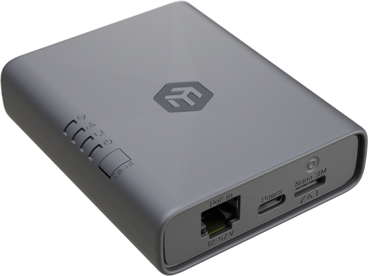 MikroTik EC25-EU&KNE KNOT 1xGbE LAN 1xSIM slot 3xSMA csatlakozó, eSIM support LTE 4G IoT Gateway