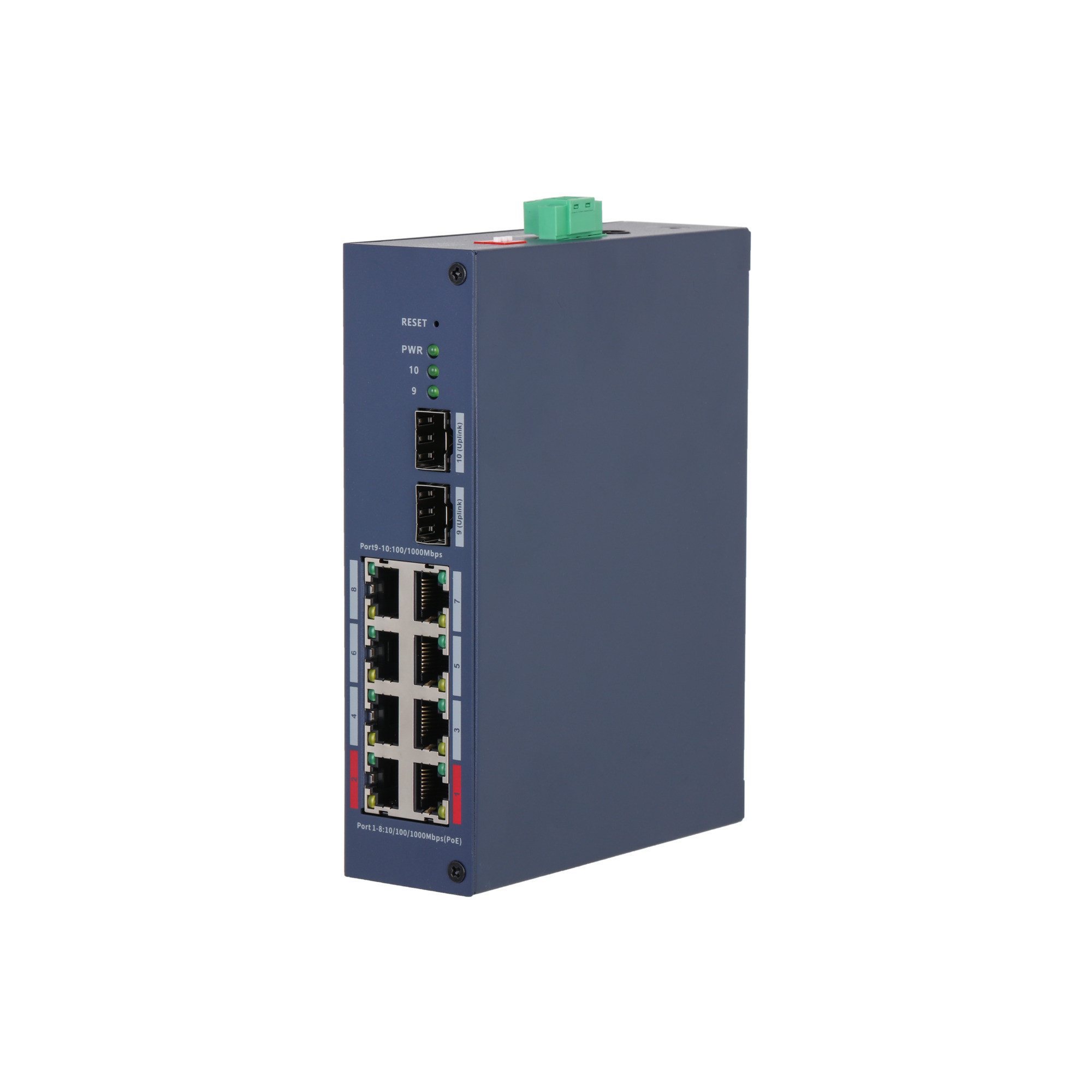 Dahua CHS4210-8GT-110 2x Gigabit(Hi-PoE/PoE+/PoE)+6x Gigabit(PoE+/PoE)+2x SFP gigabit uplink, 110W Ipari Cloud Managed PoE switch