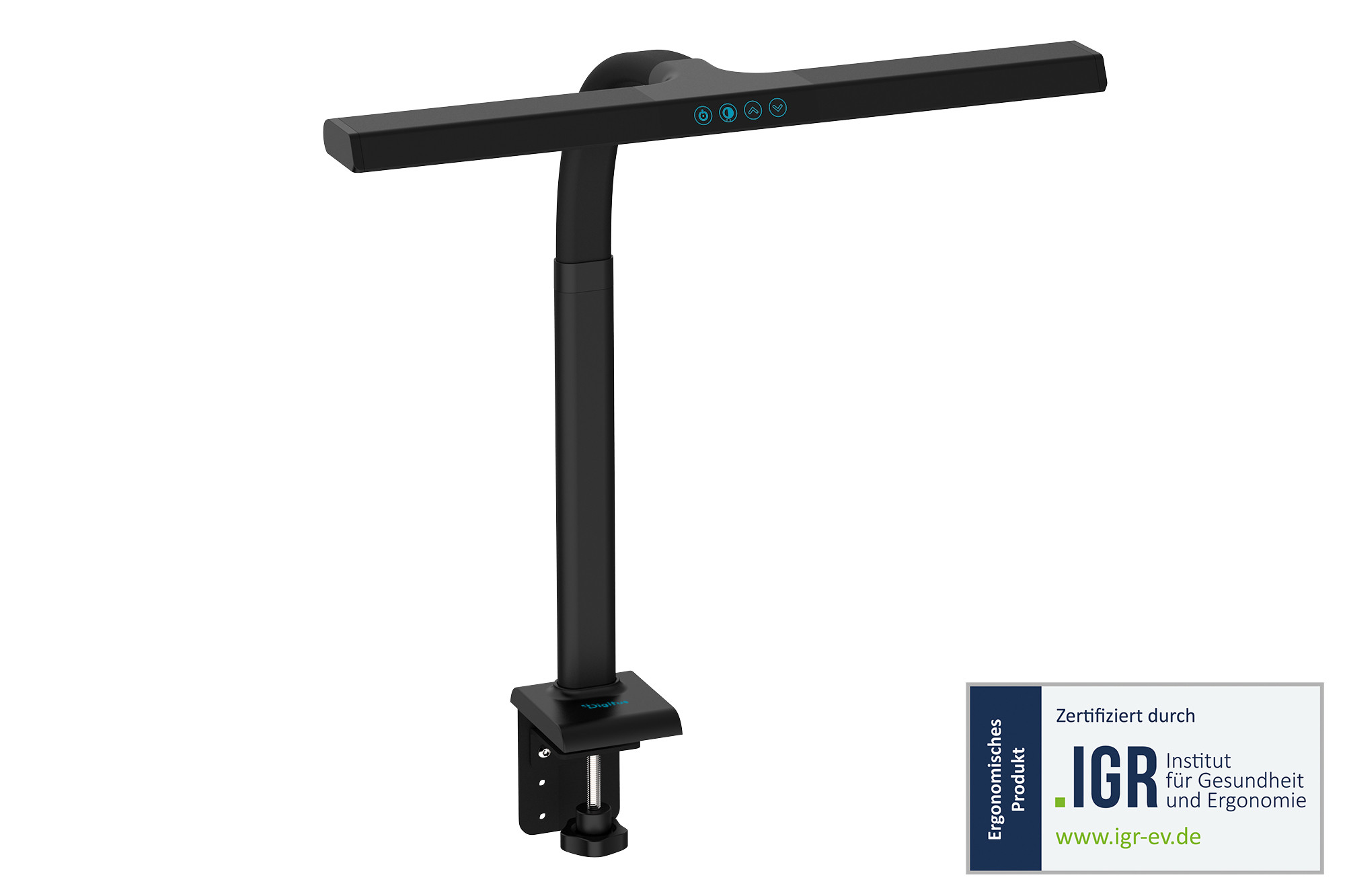 DIGITUS DA-90490 1025lm 7W 50cm asztali fekete LED lámpa
