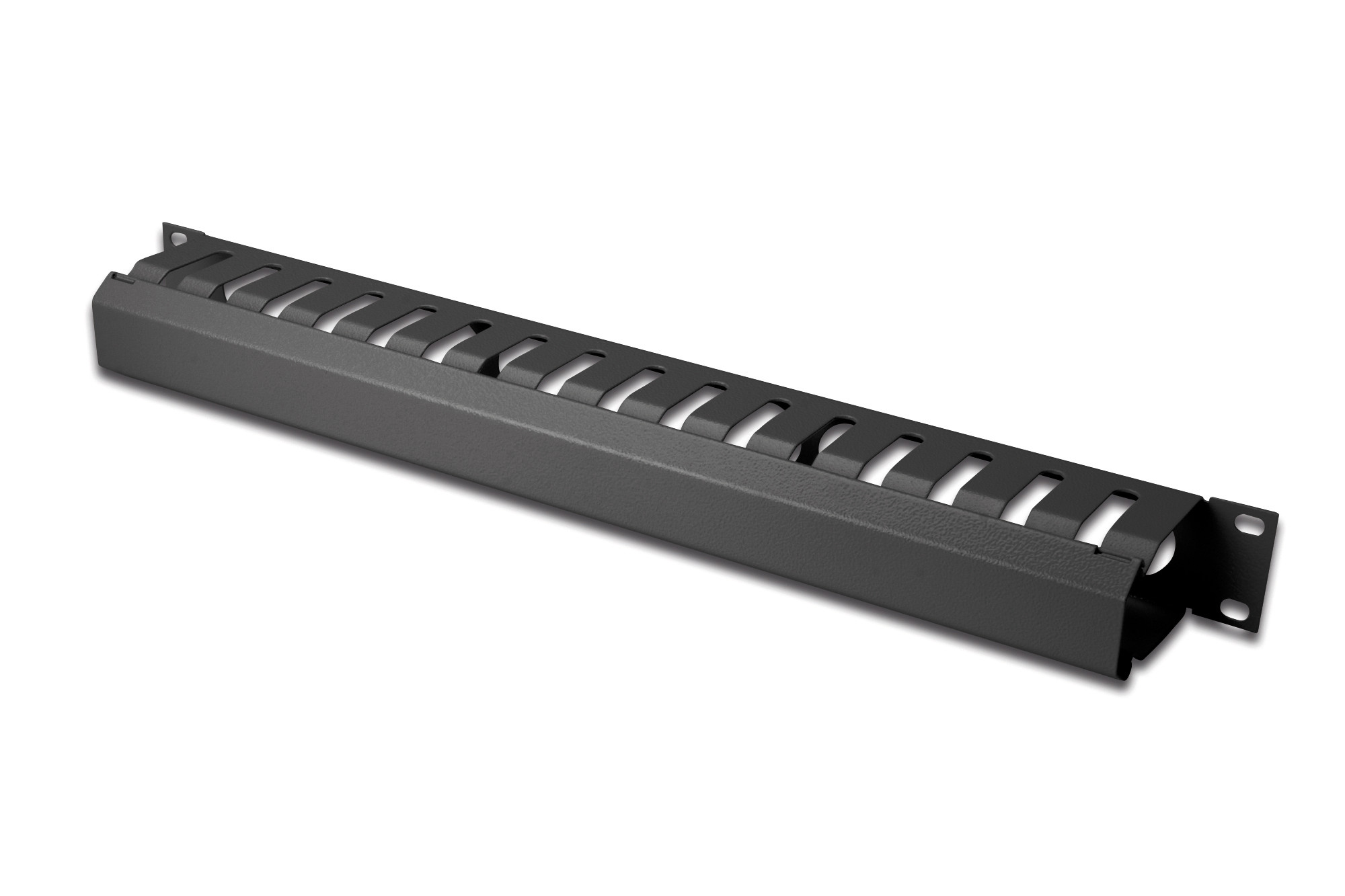 DIGITUS DN-97617 19" 1U fekete csatornás kábelvezető levehető fedéllel
