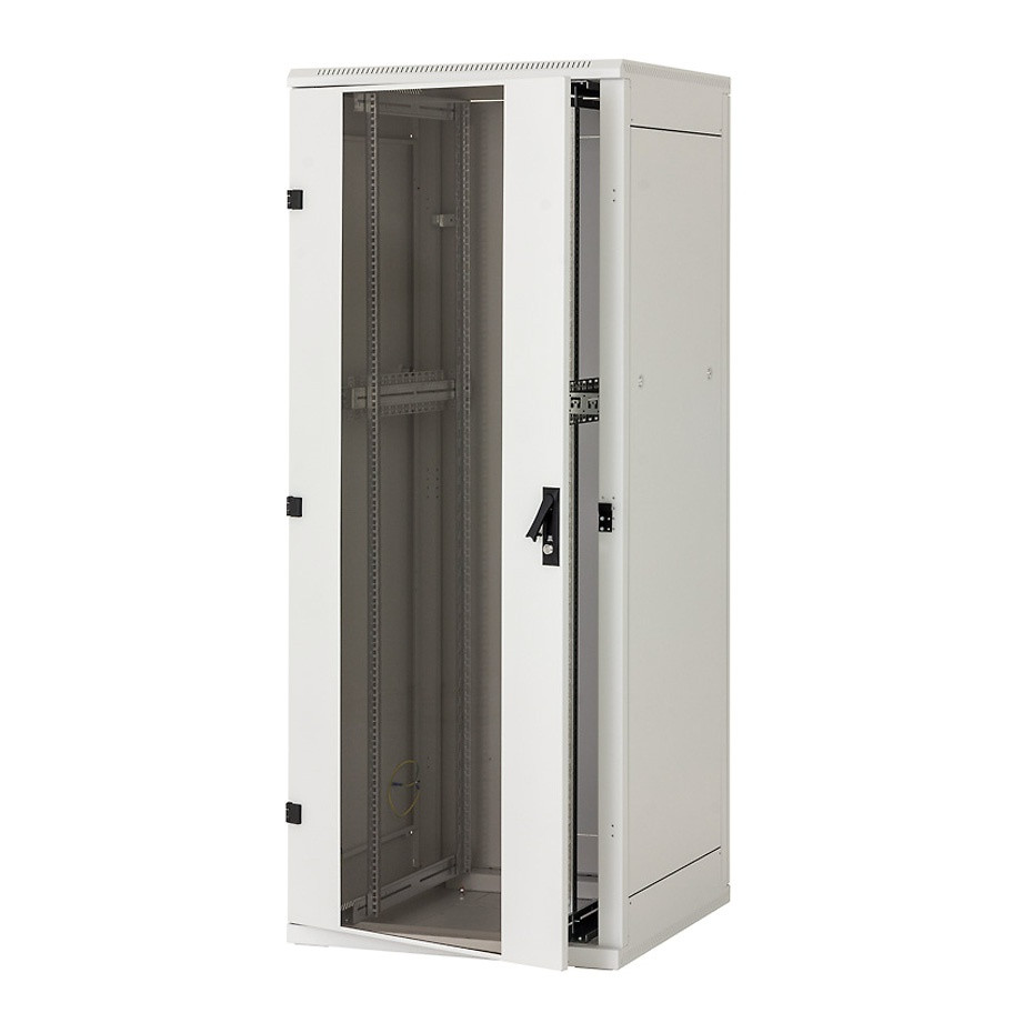 Triton RMA-42-A88-CAY-N1 19" 42U 800x800mm biztonsági üvegajtóval teherbírás 800kg szürke álló rack szekrény