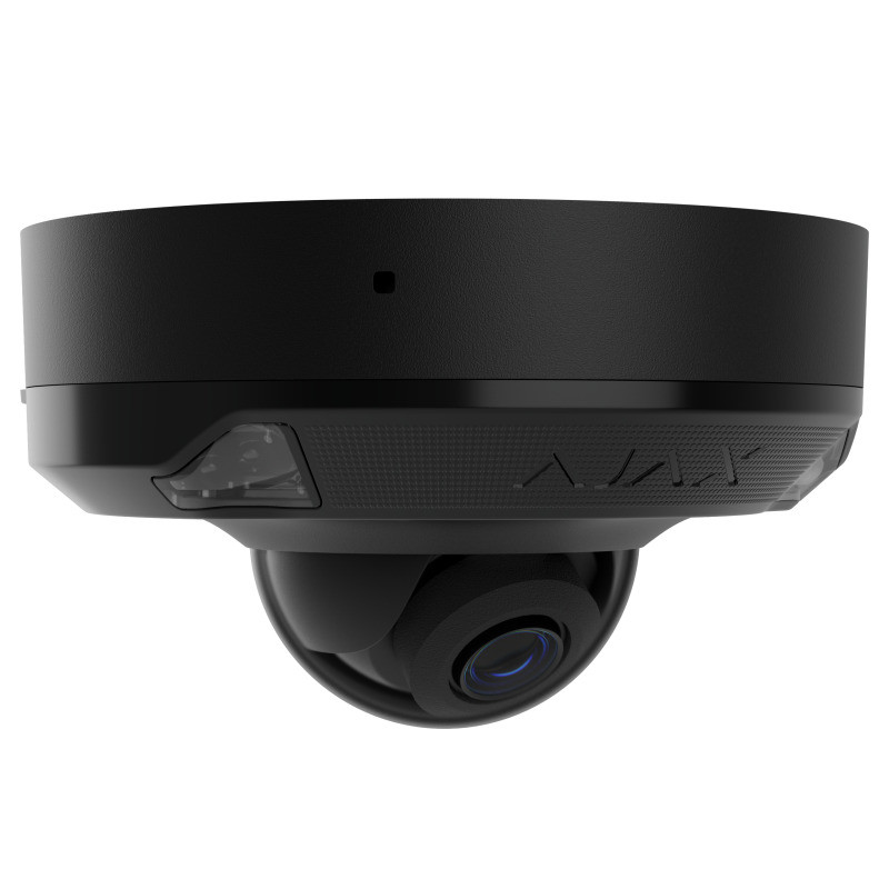 Ajax DomeCam Mini HL 5MP Black 4mm Kültéri, 5MP, fix 4mm, IR/Fehér fény 15m, Hibrid megvilágítású IP dóm kamera, fekete