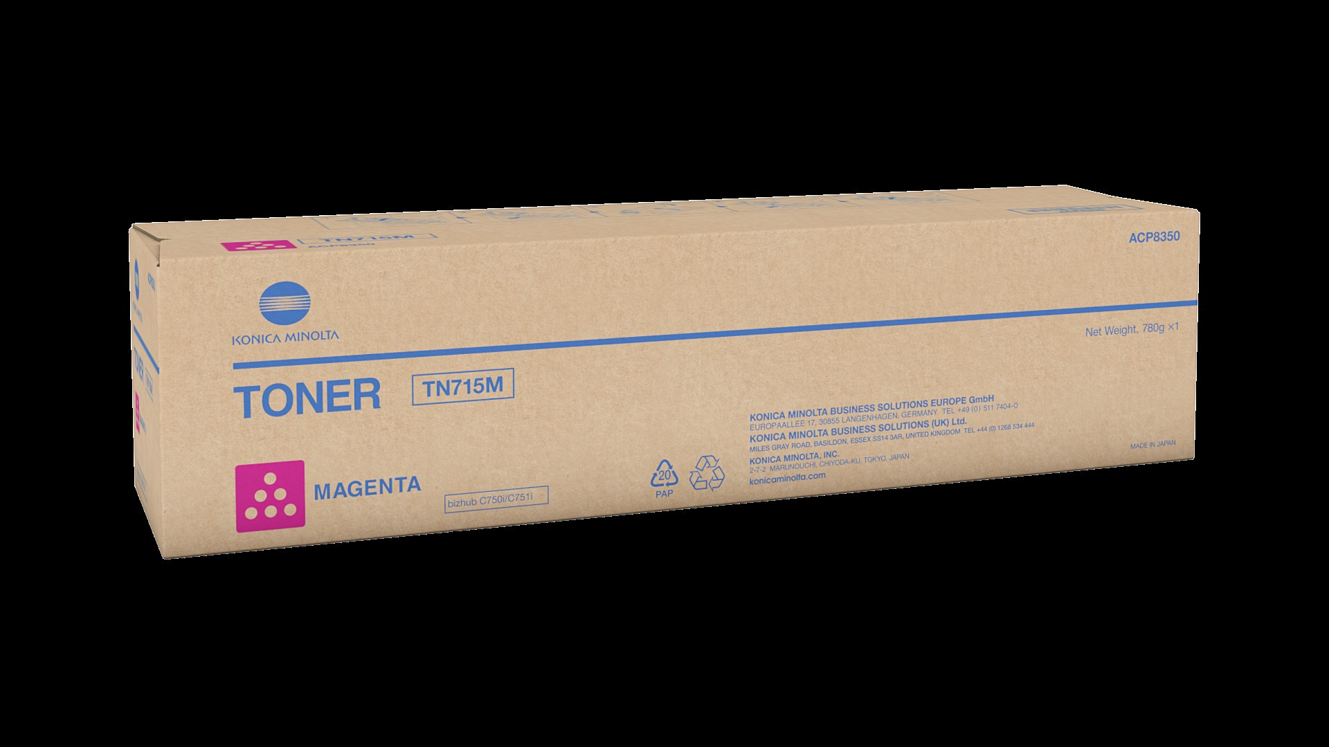 Konica-Minolta TN715M Toner Magenta 45.000 oldalra