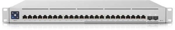 Ubiquiti UniFi USW-Enterprise-24-PoE 12x 2.5GbE Multi-Gigabit PoE LAN 12xGbE PoE LAN 2xSFP+ port 400W L3 menedzselhető switch