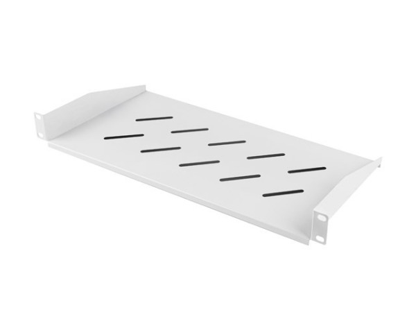 Lanberg AK-1014-S 19" 1U MÉLY:220mm MAX: 25kg 2 ponton rögzíthető fix szürke rack polc