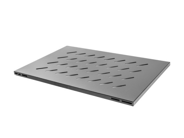 Lanberg AK-1009-B 19" 1U MÉLY:715mm MAX:120kg 4 ponton rögzíthető fix fekete rack polc