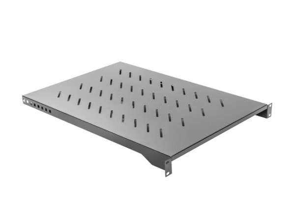 Lanberg AK-1010-B 19" 1U MÉLY:750mm MAX:15kg 4 ponton rögzíthető fix fekete rack polc