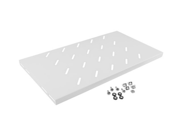 Lanberg AK-1001-S 19" 1U MÉLY:270mm MAX:120kg 4 ponton rögzíthető fix szürke rack polc